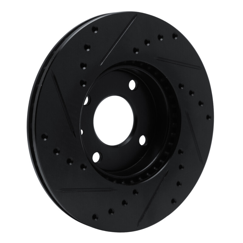 Chevrolet Spark Brake Rotor (1) - Front Right - R1 Concepts - Drilled & Slotted - Black - `16-`22
